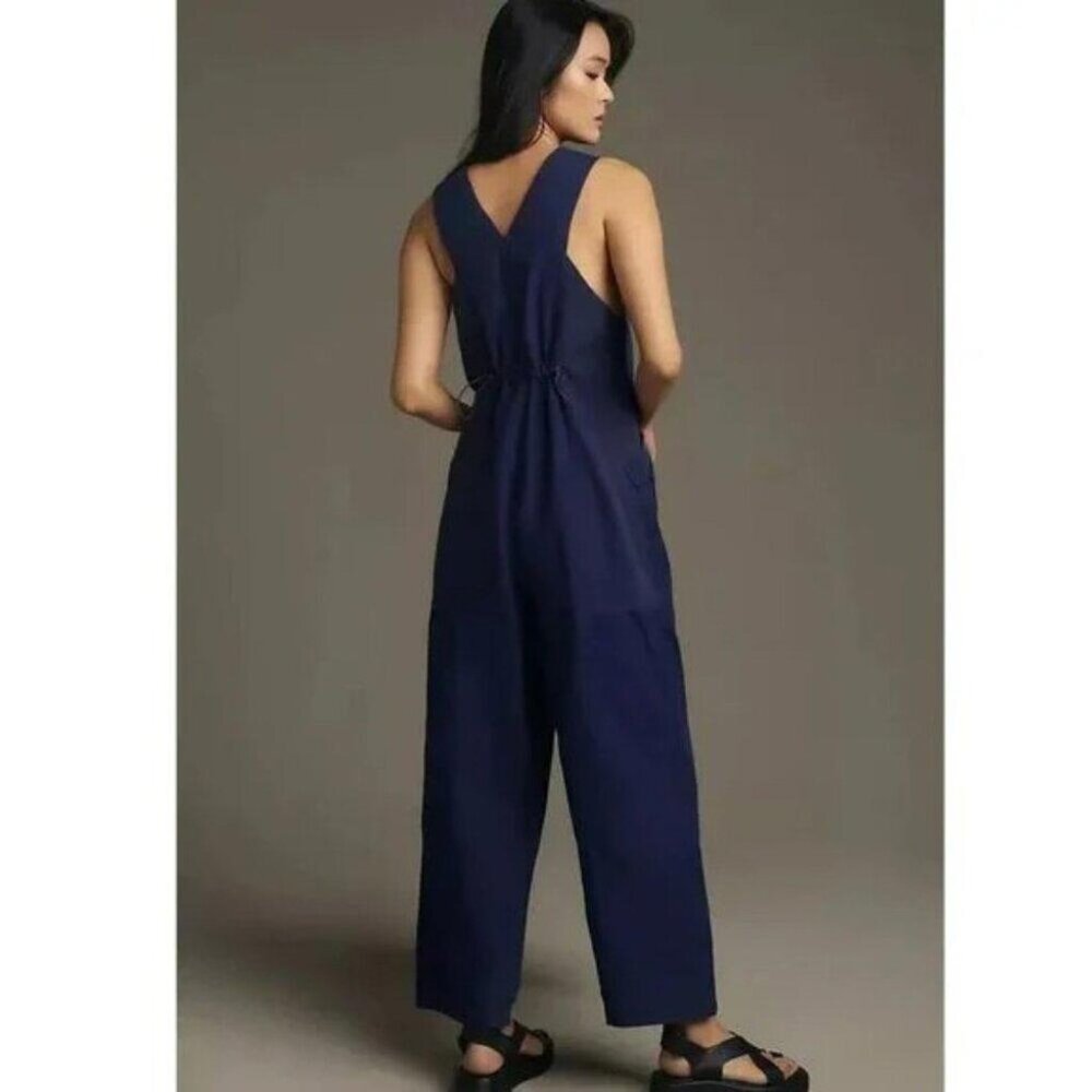 Daily Practice by Anthropologie Zip-Front Jumpsuit Dress Cotton Solid XXS - Picture 6 of 11